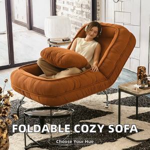Sofá Cama Plegable Amarillo, Cómodo y Compacto para el Hogar o Hotel, para Dormitorio o Sala de Estar - Product Image 3