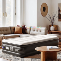 Matelas Gonflable avec Logo Personnalisé, Matelas d'Air Simple avec Pompe Intégrée, Lit Gonflable Portable pour Camping et Extérieur