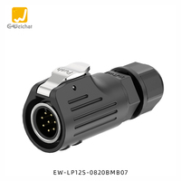 Connecteurs industriels E-Weichat 2-8 broches, fiche aviation mâle/femelle, prise d'alimentation LP12, étanches IP68, 120V/125V 5A