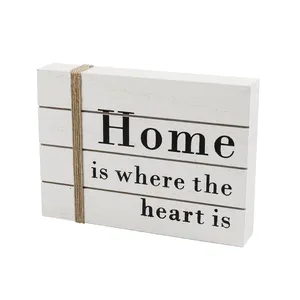 Cadre <span class=keywords><strong>photo</strong></span> vintage en bois pour la décoration de la maison, à suspendre ou à poser <span class=keywords><strong>sur</strong></span> un bureau, avec inscription 'La maison est là où le cœur est' - Product Image 1