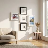 Cadre photo sur mesure A3 A4 12x16 Noir mat Profil profond Cadre de galerie moderne minimaliste pour la décoration murale de la maison
