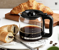 Carafe à café en verre de remplacement pour cafetière, vente chaude en usine, 14 tasses, compatible avec de nombreux modèles de cafetières