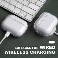 Étui pour écouteurs en TPU souple transparent pour Airpods 4 3 2 1 Pro Pro2 antichoc avec sangle de lanière pour Airpods 4 housse de boîtier de charge
