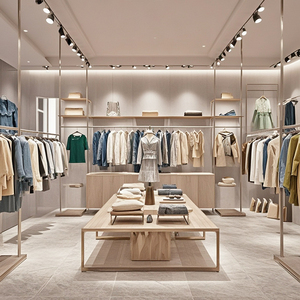 Petit magasin de vêtements Design de magasin de vêtements Meubles de magasin de vêtements Étagères pour magasin de vêtements Présentoir pour boutique de vêtements - Product Image 4
