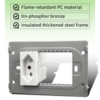 Combinación modular USB Tipo-C 250V 16A para el hogar Reino Unido EE. UU. Placa DE LA UE Resistencia a la corrosión Interruptores de pared y fábrica de enchufes