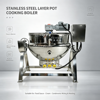 Marmite de cuisson inclinable à chauffage électrique à vapeur en acier inoxydable de qualité stable avec agitateur pour mayonnaise, sauces alimentaires et sirops