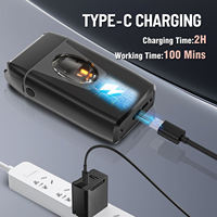Afeitadora Eléctrica Recargable USB de 2000mAh, Lavable y Potente, con Pantalla LCD, Diseño Portátil de Bolsillo para Recortar Barba y Vello Corporal