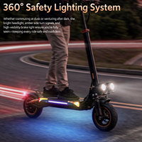 Scooter Eléctrico Todoterreno Personalizado con Llantas Anchas, 48V 15Ah Litio 1200W, Plegable, Resistente al Agua IPX5, Frenos de Disco, para Subir Colinas