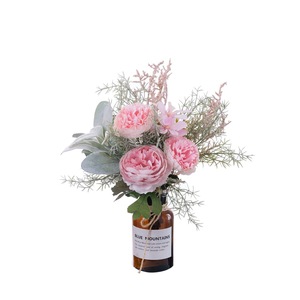 Bouquet de fleurs artificielles Yashu Lulian CF01407, décoration de mariage et de maison, arrangement en tissu tissé en plastique - Product Image 5