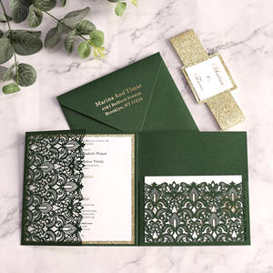 <span class=keywords><strong>Carte</strong></span> <span class=keywords><strong>d</strong></span>'<span class=keywords><strong>invitation</strong></span> <span class=keywords><strong>de</strong></span> <span class=keywords><strong>mariage</strong></span> carrée au laser verte foncée personnalisée, texte estampé <span class=keywords><strong>à</strong></span> chaud avec enveloppe, sceau <span class=keywords><strong>de</strong></span> taille, <span class=keywords><strong>carte</strong></span> <span class=keywords><strong>à</strong></span> trois plis - Product Image 5