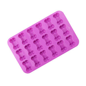 Moules en silicone en forme d'os à 18 cavités <span class=keywords><strong>de</strong></span> qualité alimentaire pour bonbons au <span class=keywords><strong>chocolat</strong></span> gâteau pouding gelée friandises pour chiens - Product Image 2