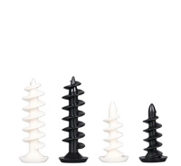Cheville spirale en nylon 10*33mm pour plaque de plâtre, vis à tête spéciale pour cloison sèche, blanc et noir
