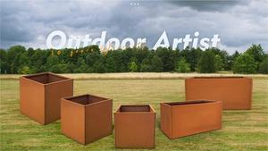 Usine En Gros Grand <span class=keywords><strong>Zinc</strong></span> Métal Pot De Fleur Moules Personnalisé Intérieur Extérieur Décoratif Jardin Galvanisé Seau Grands Jardinières - Product Image 3