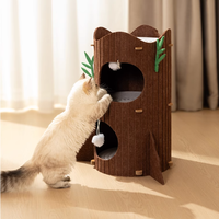 Maison en copropriété pour chats à 2/3/4 niveaux, tours de chat en forme de tonneau, lit de grotte couvert, cabane, meubles pour animaux de compagnie et grands chats