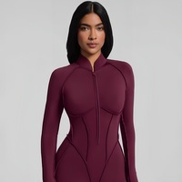 Mono de yoga sin costuras para mujer, efecto segunda piel, con tirantes finos, largo completo, ajuste ceñido, transpirable, para gimnasio, ropa deportiva, unitardo
