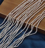 Vente en gros de perles de culture d'eau douce irrégulières de 2-3 mm, perles bouton, brins de perles de haute qualité pour la fabrication de bijoux