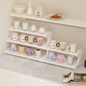 Desktop storage rack, home living room storage rack, <b>kitchen</b> vertical organizer, tea <b>table</b>/bar counter cup holder, <b>small</b> - Product Image 1