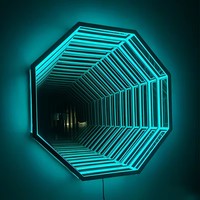 Lumière vidéo LED moderne pour piste de danse, tunnel miroir infini 3D, mur de vanité en verre IP65 pour application paysagère