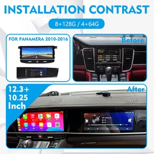 NaviHua เครื่องเล่นมัลติมีเดียระบบ Android แบบจอคู่ รองรับ Carplay พร้อมระบบนำทาง GPS สำหรับอัพเกรดวิทยุในรถยนต์ Porsche Panamera ปี 2011-2016 - Product Image 5