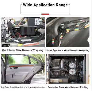 Nhiệt độ cao chống cháy Fleece vải dây nịt Băng ô tô Cáp gói cách nhiệt dính cuộn - Product Image 5