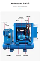 Compresseur d'air industriel à vis intégré 4-en-1 20HP 15KW PM VSD avec moteur refroidi par air et économie d'énergie pour la fabrication