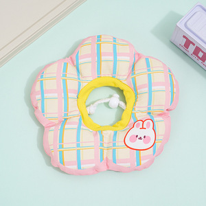 Collar <span class=keywords><strong>Elisa</strong></span> de Poliéster Suave con Diseño Floral para Perros y Gatos, Collar Impermeable para Mascotas con Funda de Esterilización - Product Image 4