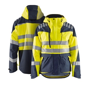 ANSI classe 3 abbigliamento da <span class=keywords><strong>lavoro</strong></span> di sicurezza per esterni Hi Vis impermeabile impermeabile giacca da <span class=keywords><strong>lavoro</strong></span> riflettente con cappuccio - Product Image 1