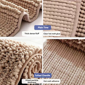 Tapis pour animaux de compagnie en chenille super absorbant <span class=keywords><strong>et</strong></span> antidérapant, nouvelle arrivée, personnalisable en gros, attrape-boue pour <span class=keywords><strong>chien</strong></span>, <span class=keywords><strong>paillasson</strong></span> pour <span class=keywords><strong>chat</strong></span>, pour salle de bain intérieure - Product Image 2