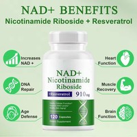 Capsules NAD+ Nicotinamide Riboside Resvératrol 910mg Antioxydant Anti-âge Énergie Cellulaire avec Quercétine