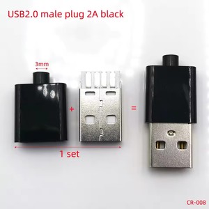 Connecteur de fil soudé avec boîtier USB 3.0 <span class=keywords><strong>jack</strong></span> Type-A <span class=keywords><strong>prise</strong></span> mâle 2A 5A grand courant bricolage adaptateur de connexion accessoires - Product Image 2