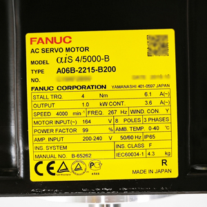 A06B-2215-B200 Fanuc AC Servo Motor สำหรับการควบคุมอุตสาหกรรมและการเขียนโปรแกรม PLC - Product Image 3