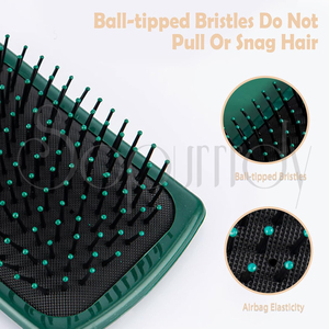 Brosse de massage du cuir chevelu personnalisée avec logo, brosse à cheveux humide, peigne à soies douces avec coussin d'air, peigne pour un toilettage sans douleur - Product Image 3