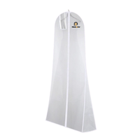 Housse de Vêtement Longue Blanche Unie Personnalisée de Haute Qualité pour Mariage, Voyage, Vente en Gros, Housse de Robe de Mariée pour Costume