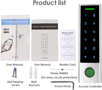 Secukey Vente Chaude HF3-Ble IP66 Bluetooth TTLock Serrure Intelligente Biométrique Lecteur d'Empreintes Digitales RFID Prise en Charge de la Passerelle Contrôle d'Accès
