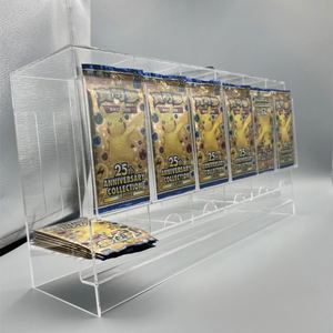 Support d'affichage en acrylique à 6 emplacements pour boosters de cartes TCG, pour collectionneurs de cartes Pokémon, produits promotionnels pour événements, support en plastique transparent - Product Image 4