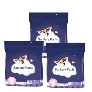 Vente en gros en usine de pantalons de serviettes hygiéniques respirants pour femmes sous-vêtements jetables pour période mensuelle pantalons à tirer pour soins menstruels - Product Image 6