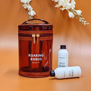 Bolsa de reloj transparente de PVC personalizada, bolsa de cosméticos redonda multifuncional, estuche de almacenamiento de regalo con cremallera, neceser transparente suave - Product Image 5