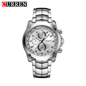 Montre à quartz pour homme de luxe 8025, style sport et affaires, mouvement à aiguilles, résistance à l'eau 3 BAR, alliage d'acier inoxydable - Product Image 1