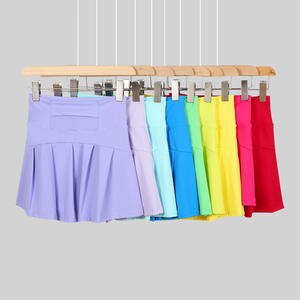 Aoyema Personalizzato Vendita Calda Pantaloncini da Yoga Sportivi da Donna a Vita Alta ad Asciugatura Rapida Plissettati Traspiranti Gonne da Tennis - Product Image 3