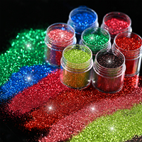 Ensemble de 7 pots de poudre à paillettes pour ongles, paillettes holographiques fines brillantes, pigment de couleur vive pour la décoration des ongles, manucure DIY, salon de manucure