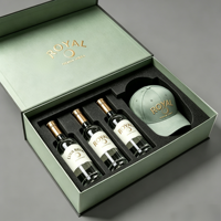 Boîte cadeau magnétique personnalisée pour spiritueux avec insert en mousse EVA, logo en feuille d'or, emballage rigide en papier pour coffret cadeau de bouteille de tequila ou de vin