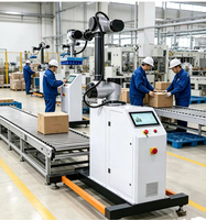 Robot Palettiseur Industriel Automatique pour Sacs de Ciment et Bacs, Machine Collaborative Verticale pour le Conditionnement de Briques et de Cartons