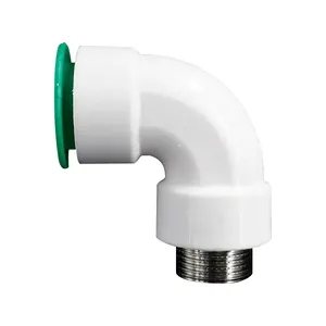 Non Hot Melt Direct Insertion Type Quick Fitting PPR Male Thread Steel Core Elbow for Tap Water Pipe Joints