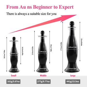 Jouets sexuels pour adultes Hommes Femmes Gay Plug anal en caoutchouc Pénis en silicone Dildo en forme de bière STELLAR PATH - Product Image 2