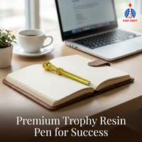 Stylos en polyrésine peints à la main en forme de trophée – Prix pour matchs de football, décoration intérieure et options cadeaux