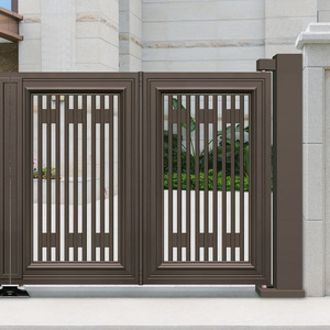 Nhôm An Ninh Cổng Ngoài Trời Nhập Sân Biệt Thự Công Viên Căn Hộ Phía Trước Cổng Trượt Cửa Có Thể Thu Vào Chống Trộm Cho Các Trường Học - Product Image 3