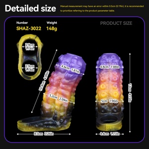 SHAZ Male Enhancement Cock <b>Ring</b> Sleeve Penis Attachment Silicone Tentacle Sheath <b>Couples</b> Sex Enhancer Penis Sleeve Sex Toys - Product Image 2