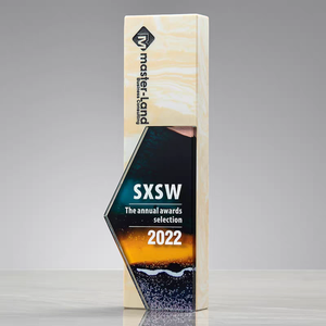 フルカラーでカスタマイズ可能な大理石クリスタルトロフィー、その他クリスタル工芸品のパーソナライズ製品 - Product Image 5