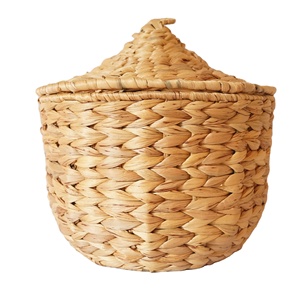 Rattan Baby Handmade woven folding sea grass woven storage basket with wicker stackable storage baskets