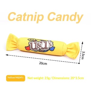 Jouet pour chat auto-entretenant de la série Candy : Oreiller en papier froissé à l'herbe à chat pour chatons et chats d'intérieur, jouet à mâcher anti-ennui, OEM - Product Image 4
